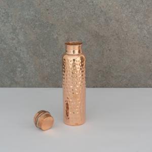 Hand-Hammered Pure Copper Water Bottle | Ayurvedic Wellness Vessel