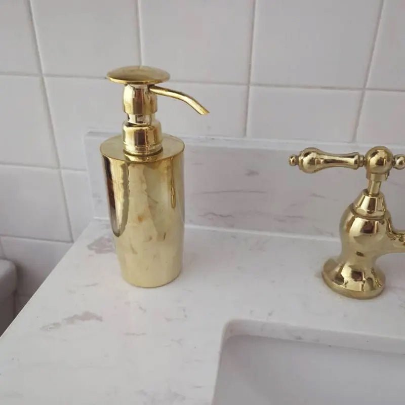 Heritage Unlacquered Brass Soap Dispenser | Signature Living Finishes